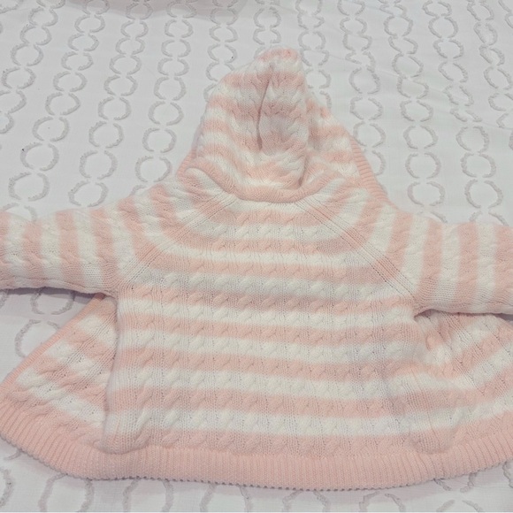 Angel Dear Sherpa Zipper Jacket with Hood in pink/white 0-6m - Picture 7 of 7